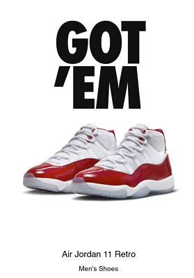 Men’s SZ 8.5 Air Jordan 11 white/red Jordan 11 Retro  main image 3