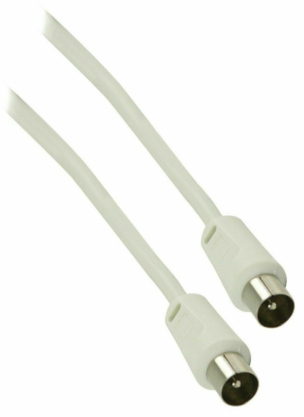 TV Aerial Cable Lead Flylead White  1 Mtr Male Plug Male Plug Freeview