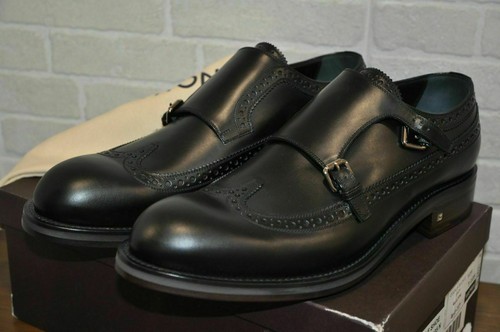 Leather Double Monk Strap Shoes,LV10 