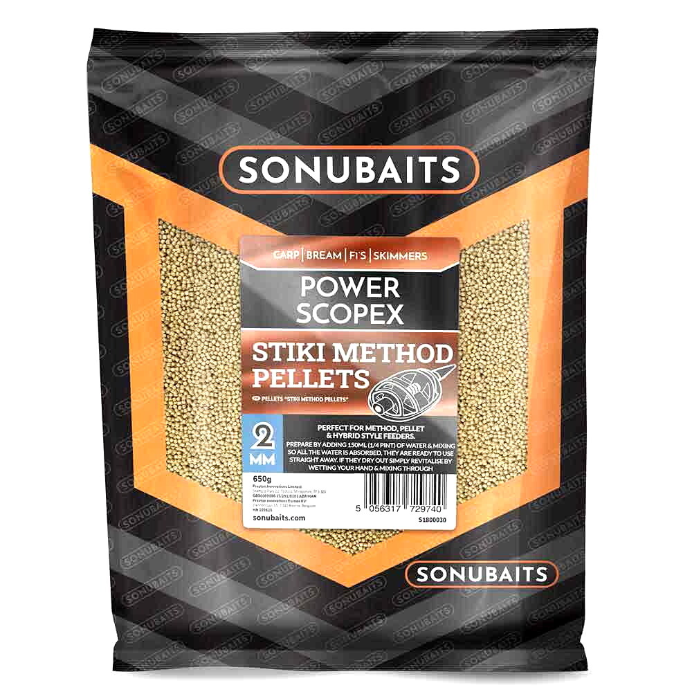 Гранулы Sonubaits Stiki Method Pellets 2 мм 650 г Power Scopex Feederpellets