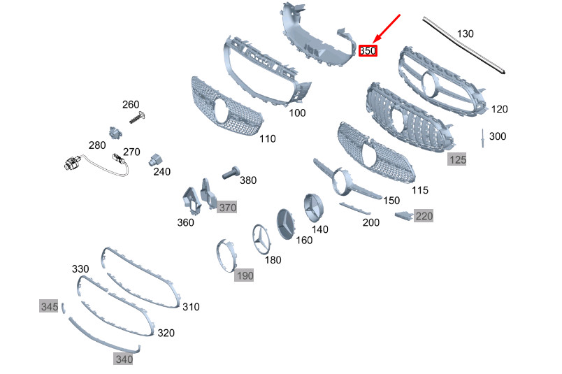 NEW MERCEDES-BENZ E C238 RADIATOR AIR DUCT SEGMENT A2388853801  