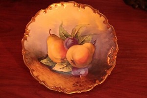 Antique LRL Hand Painted Limoge Plate - Signed