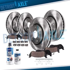 Front & Rear Rotors + Brake Pads for 2008-2019 2020 2021 Toyota Sequoia Tundra