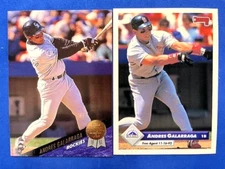 MLB - Andres Galarraga 1993 Leaf & 1993 Donruss Free Agent - Rockies