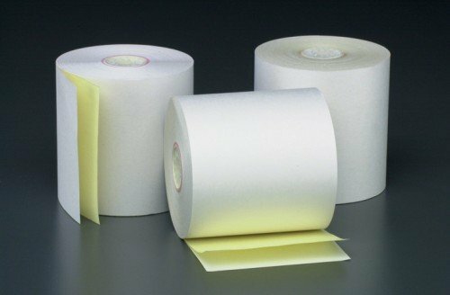 (20) 3" x 95' 2-PLY W/C CARBONLESS POS RECEIPT PAPER ROLLS ~FAST FREE SHIPPING~ - Picture 1 of 2
