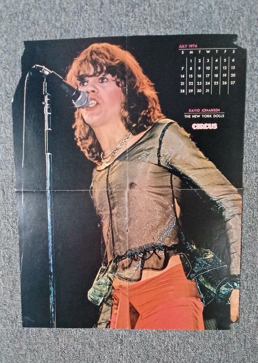 David Johansen New York Dolls Circus May 1974 Fold Out Calendar | eBay