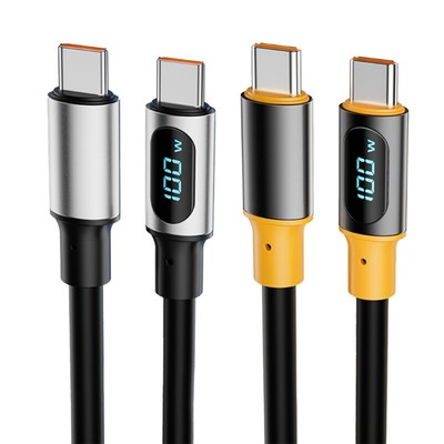 Type C Power Cord Wire 100W Digital Display Support 480Mbps Data Transmission