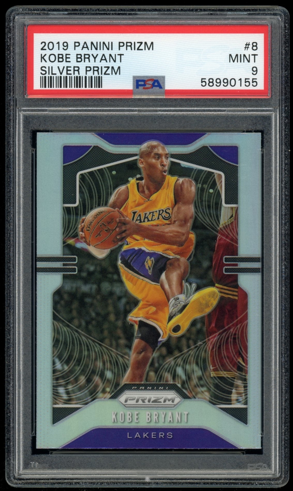 2019-20 Panini Prizm Silver Holo Kobe Bryant 8 Refractor PSA 9