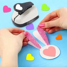 New 0.6/1 Inch Heart Punch, Heart Hole Paper Punch Hole Puncher Shape Punches