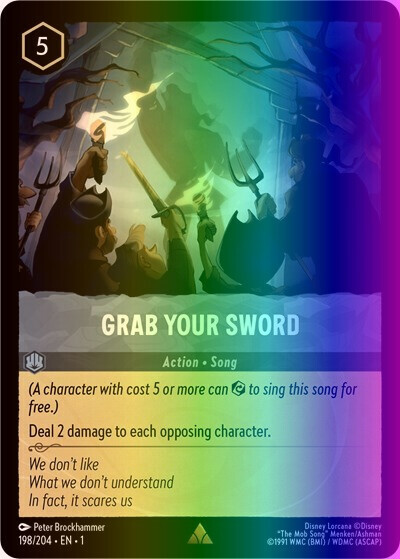 Lorcana Grab Your Sword (198/216) The First Chapter LP FOIL