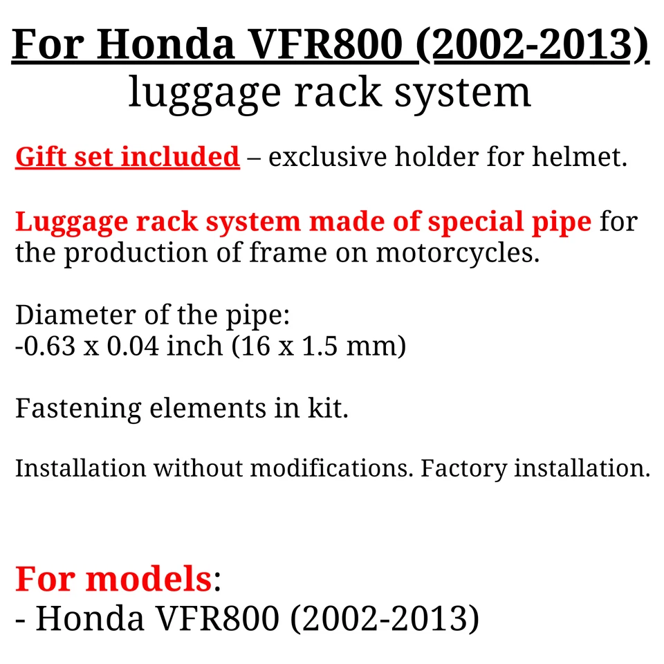 Sistema portaequipajes Interceptor 800 para Honda VFR 800 portaequipajes lateral (02-13), bonificación Foto 3 de 4