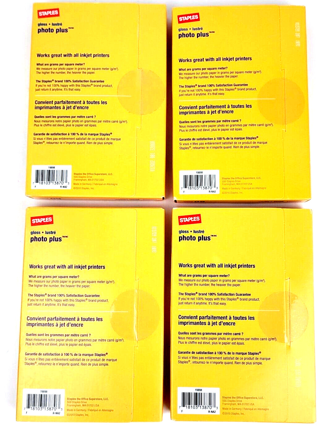 Photo Printer Paper 4x6 Glossy 240 Sheets (60 per pack) Photo Plus Gloss STAPLES