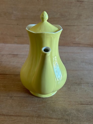 Ironstone Buttercup Federalist Coffee Pot w/Lid Teapot 7-1/2" Tall Yellwo Vtg - Zdjęcie 3 z 24