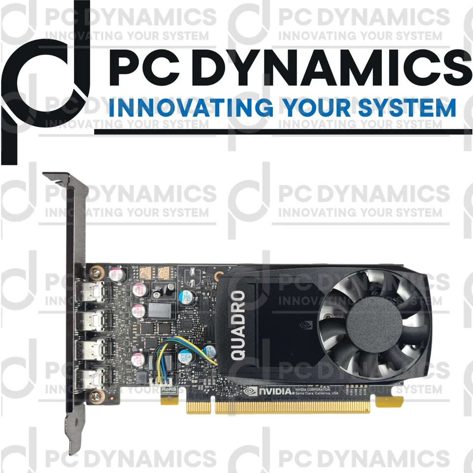 Nvidia Quadro P620 2 GB GDDR5 PCIe 4xMini DP HIGH Profile GPU - Immagine 2 di 3