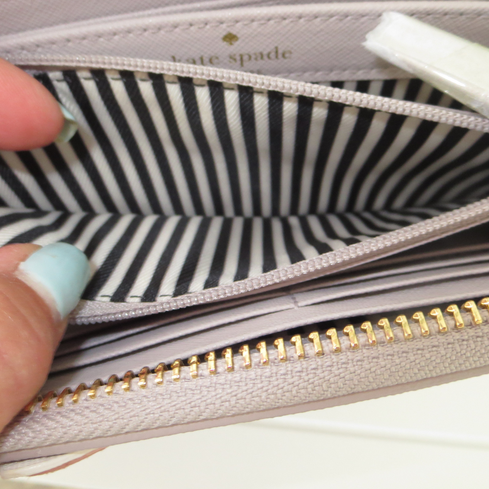 KATE SPADE MAKE MAGIC BUNNY RABBIT WHISKERS FLUFFY WHITE TAIL LACEY ZIP ...