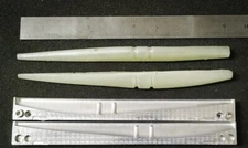 Aluminum fishing soft bait mold - 9" open pour stick bait mold