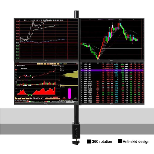 Monitorhalterung 4-Fach-Monitor Schwenkarm Tisch Halterung Halter Ständer 10-27"