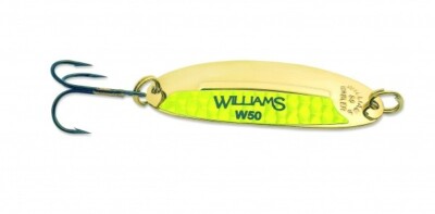 Williams Wabler Fishing Lure - Small - Gold & Chartreuse - W40GCH - 2-1/4'' long