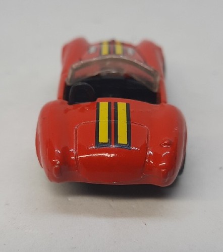 🔥 VINTAGE Shelby Cobra Red Yellow Stripes Hot Wheels Rare WAGON WHEELS F/SHIP - Picture 6 of 8