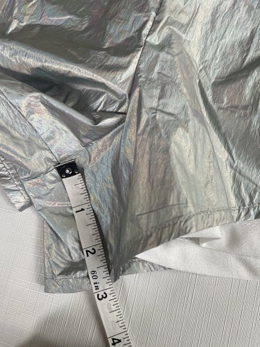 Umbro Premier Woman’s Short Size L Large Silver Gray Shiny 80s Running Workout - Picture 5 of 8