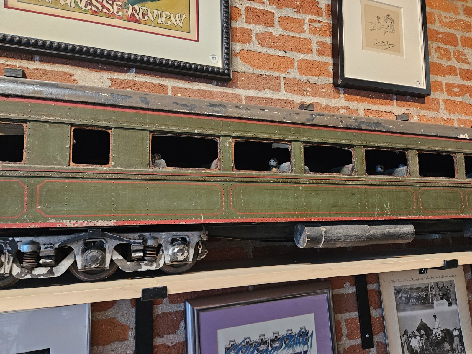 Antique Vtg 1920s 26' Custom Garden Railroad Train Set Engine + 3 ...