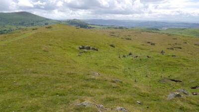Photo 6x4 Summit ridge, Stapeley Hill White Grit Evidence of quarrying. c2015