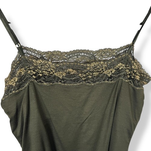 Ralph Lauren Black Label Lace Cami Top Womens Size Medium Green Fairy Coquette - Picture 7 of 14