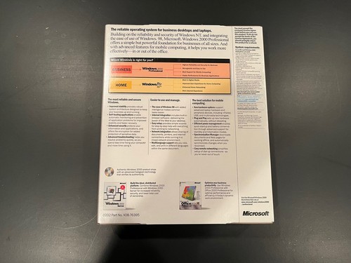 Microsoft Windows 2000 Professional Upgrade Edition Sealed - Picture 2 of 6