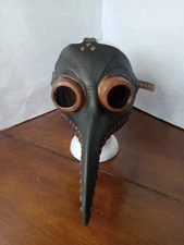 Plague Doctor Bird Mask Long Nose Beak Cosplay Steampunk Halloween Latex