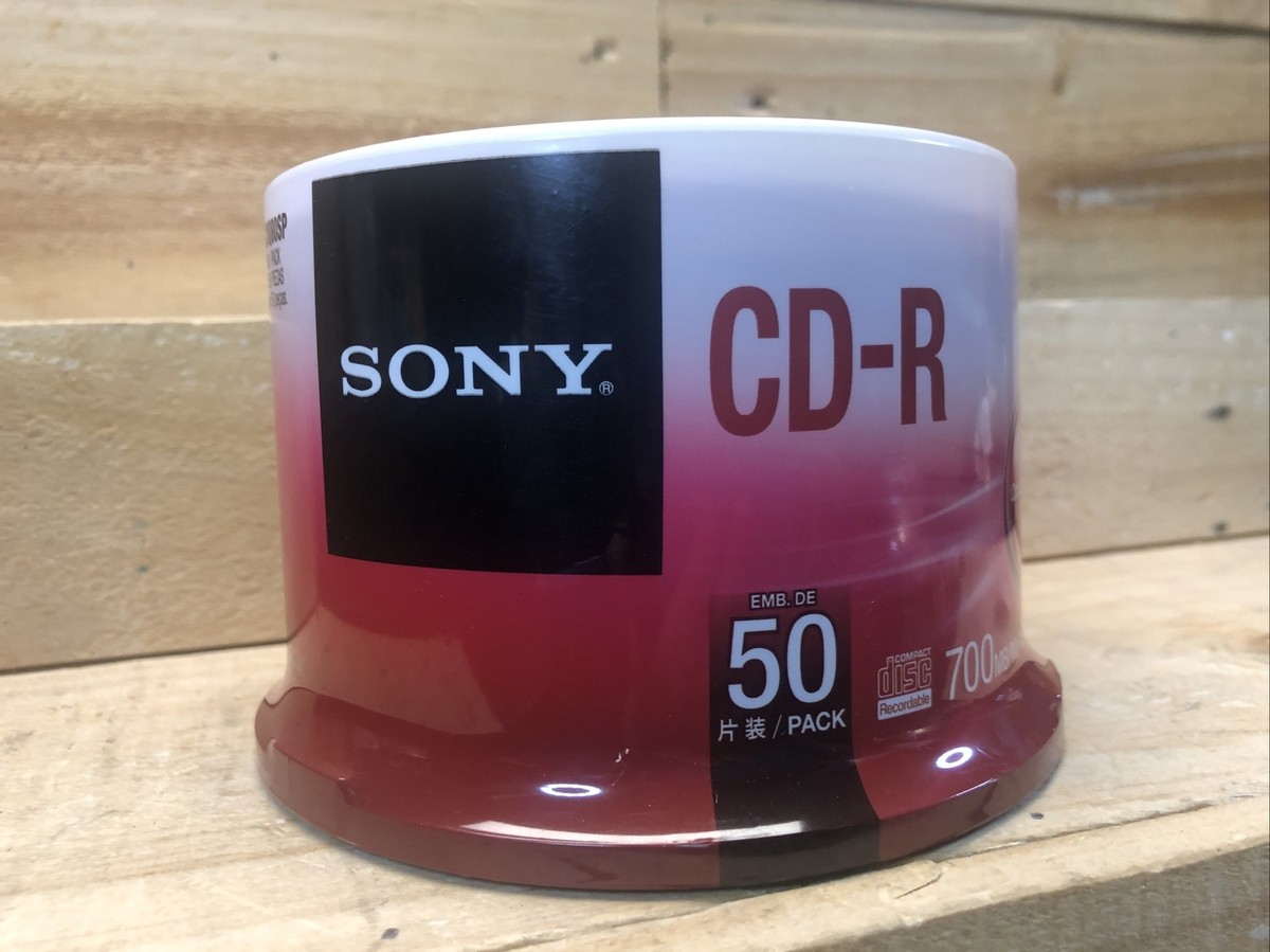 CD-ROM captionDVD【絶版】 SONY CD-R 50 PACK 700MB 1X-48X MEDIA RECORDING DISC 50CDQ80SP, NEW