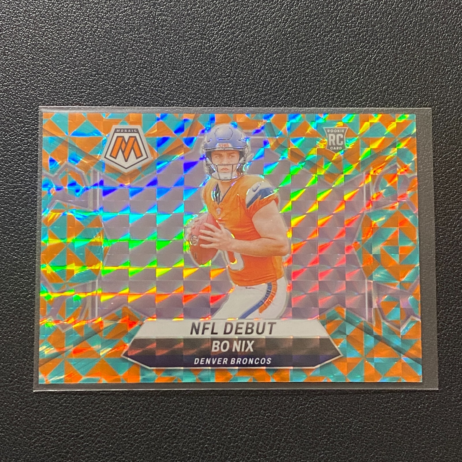 2024 Panini Mosaic Bo Nix #271 NFL Debut Tessellation Mosaic Prizm /15 Rookie RC