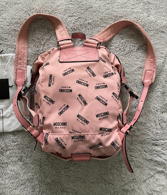 MOSCHINO Women Pink All Over Logo Print Unstructured  display picture 3