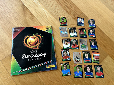 Panini EM 2004 KOMPLETT - EURO 04 Album  - inkl. 19 Sticker lose - guter Zustand