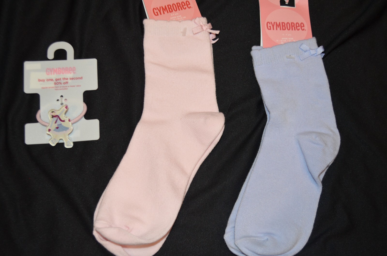 Calze Gymboree WINTER PRINCESS 2 prs rosa e blu e capelli pattinatore pony nuove con etichette 5 7 anni