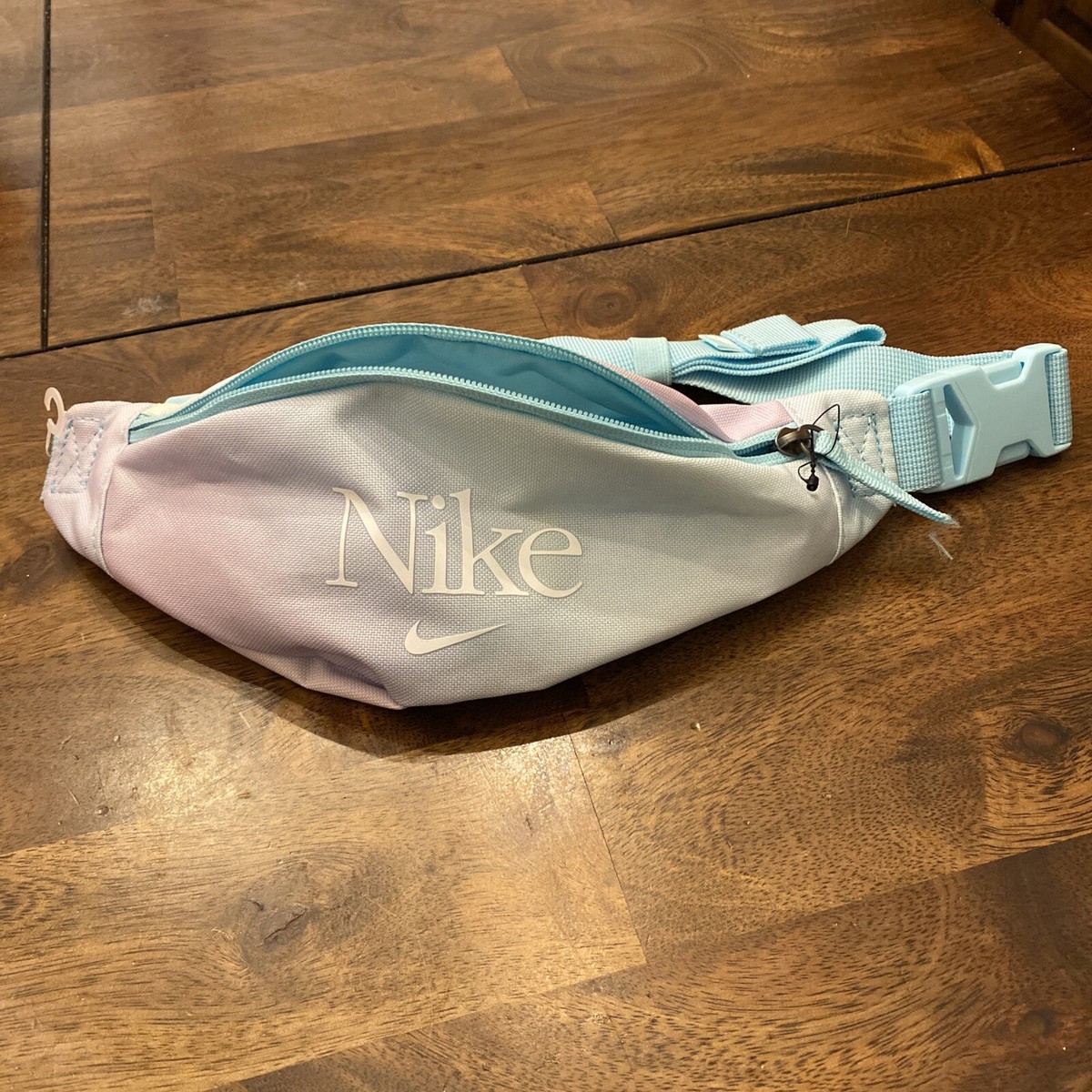 NIKE Cute Fanny Pack Travel Blue/purple Tie-dye Mix New Without Tags