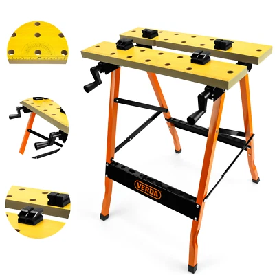 Verda Werktisch & Arbeitstisch Klappbar, Stabile Werkbank mit 150 kg Tragkraft