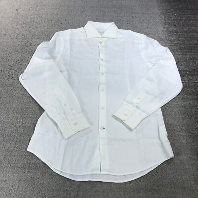 j lindeberg dress shirts J Lindeberg Shirt Mens Large 16.5 Button Up White Dress Casual Adult