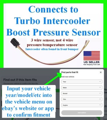 #ad fits Chevy Buick Turbo Intercooler Boost Pressure Sensor Bumper Connector Plug $33.89