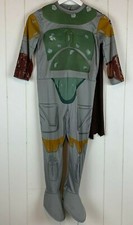 Halloween Costume Star Wars Bobba Fett Jumpsuit Belt Boys Medium M 7/8 Rubies