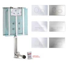 Cassetta di scarico da incasso Pucci ECO 9l - 4l + Placca Bianca o satinata