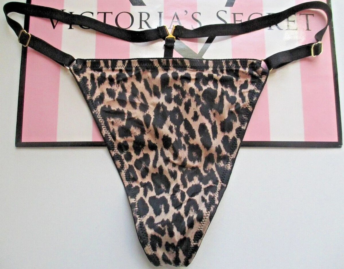 VICTORIA'S SECRET VERY SEXY Adjustable V-String Thong Panty S M L XL 2XL  Leopard