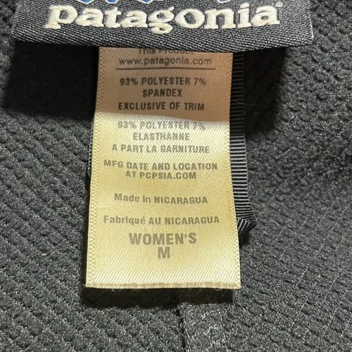 Chaqueta softshell Patagonia Polartec para mujer mediana negra cremallera completa bordada - Imagen 6 de 13