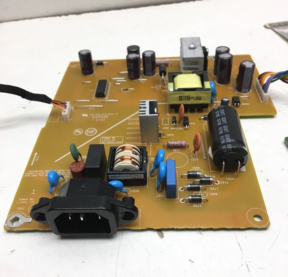 HP E190i Monitor Power Board 48.7W701.01M Main interface Board Unit 48.7S703.01M - Image 3 of 4