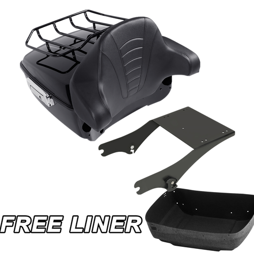 Staffa Portabagagli Nero Per Harley Davidson Touring 97-08 | Supporto Tour Pack Staccabile