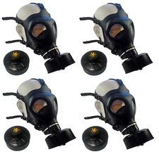 Kyng Tactical Israeli 4-PACK Respirator Gas Mask w/ Sealed 40mm Filter NEW