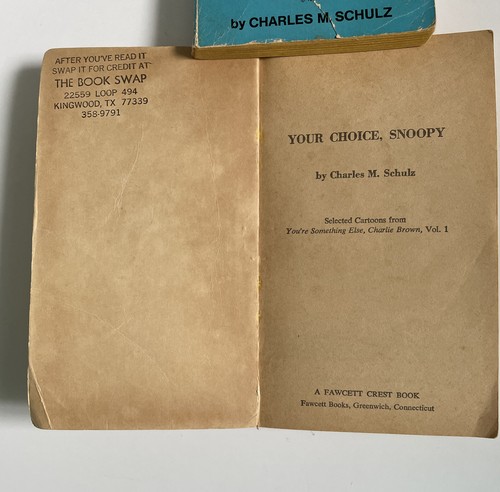 3 Vintage Snoopy Books Charles M. Schulz 1967 1971 1986 Peanuts Charlie Brown - Picture 3 of 9