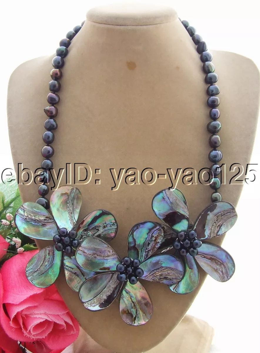 Black shell store necklace