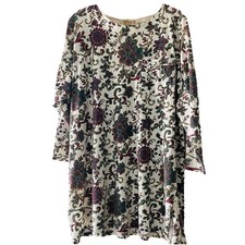 Vintage Victoria Secret Gold Label Size Large Paisley Floral Cotton Nightshirt