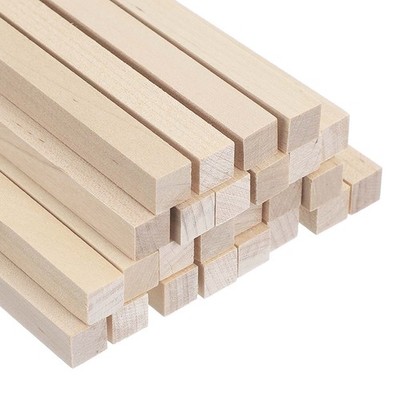 25 Holzstäbe eckig 3/8 x 6 Zoll unfertig zum Basteln