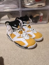 Air Jordan 6 Yellow Ochre Size 10 Pre Owned No Box Barley Worn Small Scuffs.